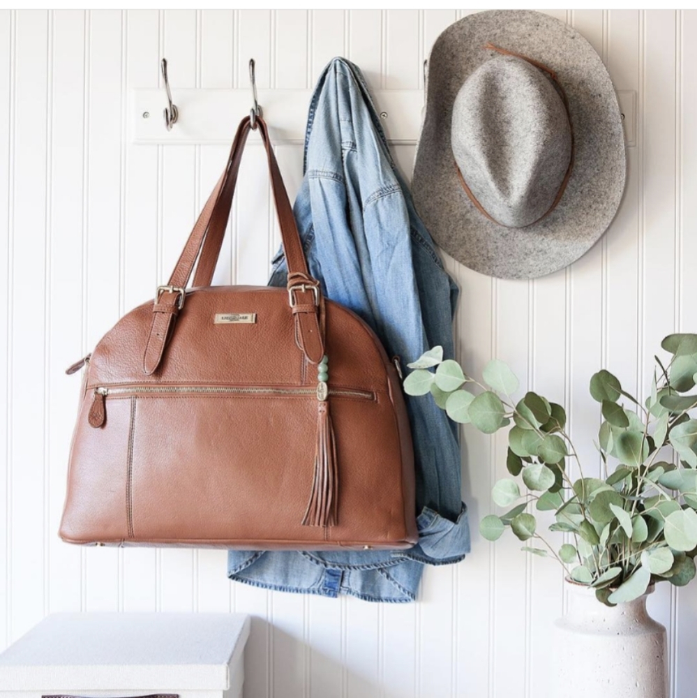 Lily Jade Rosie diaper bag cognac